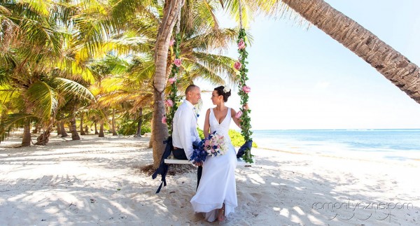 Nieszablonowy ślub na dominikańskiej plaży, tropikalne śluby