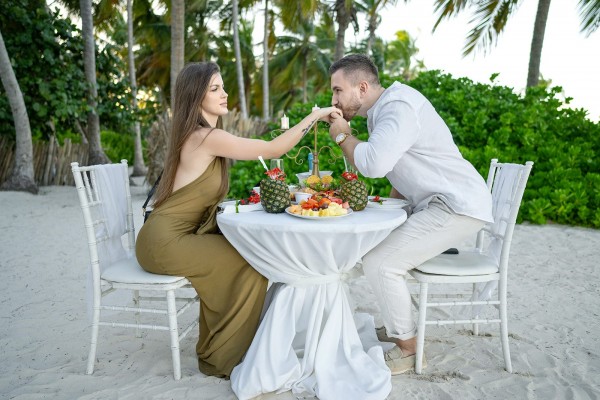 karaibski lunch na plaży