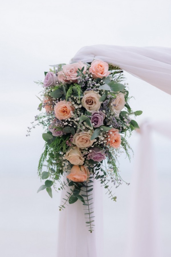 dekor z naturalnych kwiatów