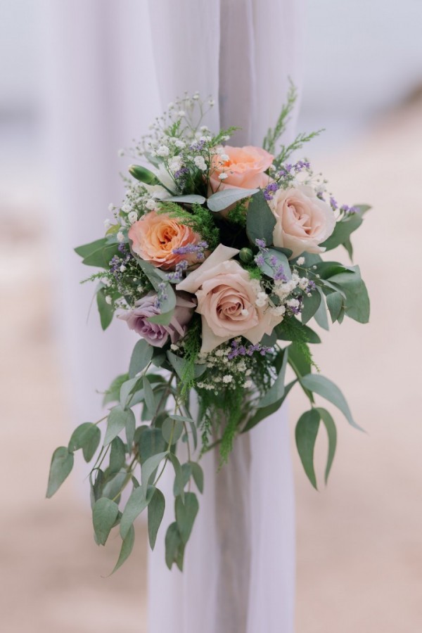 dekor z naturalnych kwiatów