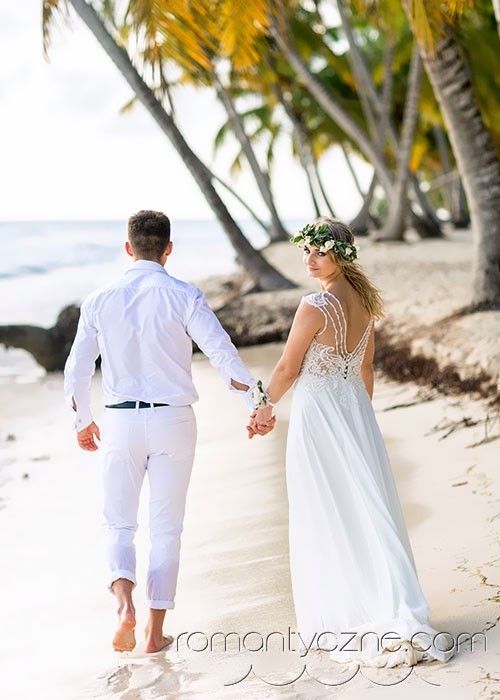 Ślub w Dominikanie, spacer po plaży