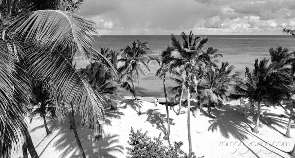 Prywatna plaża na Dominikanie, widok z góry