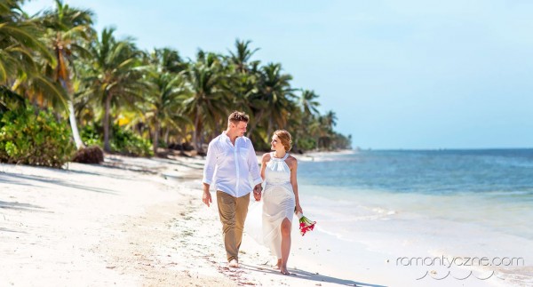 Śluby oficjalne na dominikańskiej plaży, zagraniczne podróże poślubne