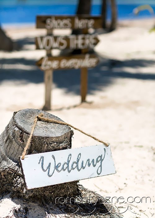 Śluby symboliczne na tropikalnej plaży, tropikalne śluby