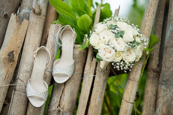 piękny bukiet w bieli