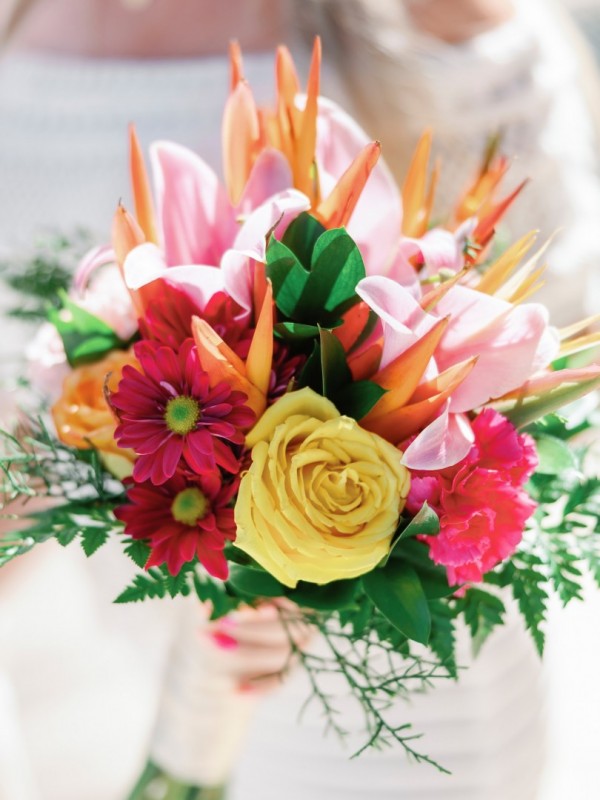 karaibski bukiet ślubny