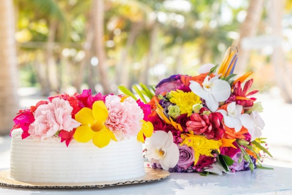 egzotyczny tort ślubny